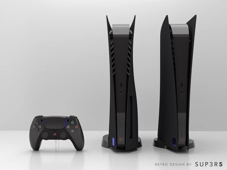 Zwarte PlayStation 5 met PS2-thema gespot en te koop