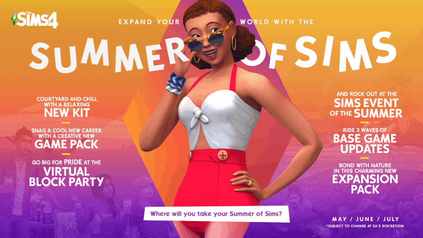 De Sims onthult de Summer of Sims-roadmap