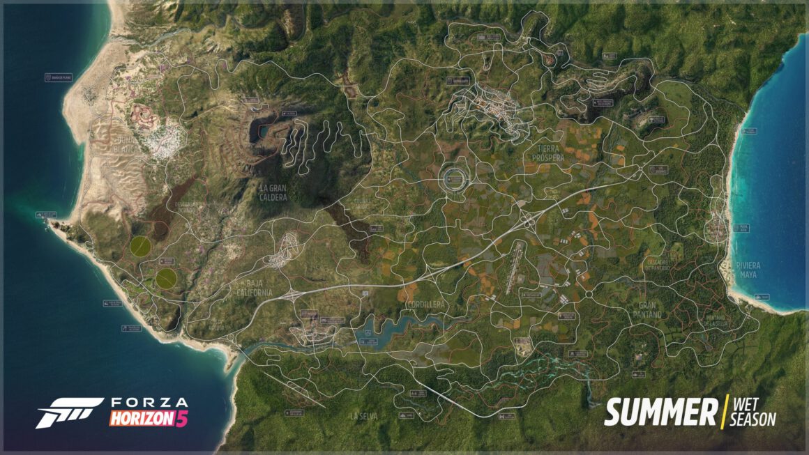 World map voor Forza Horizon 5 is groots